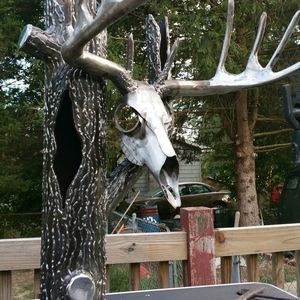 Deer sculpture.  All metal custom made scale size